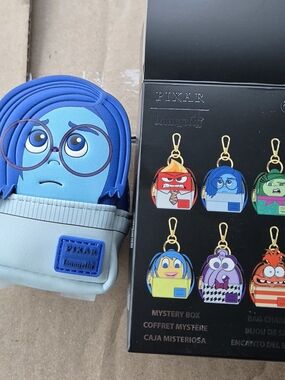 Loungefly Disney Pixar Inside Out Mystery Mini Backpack Keychain Charm - Sadness